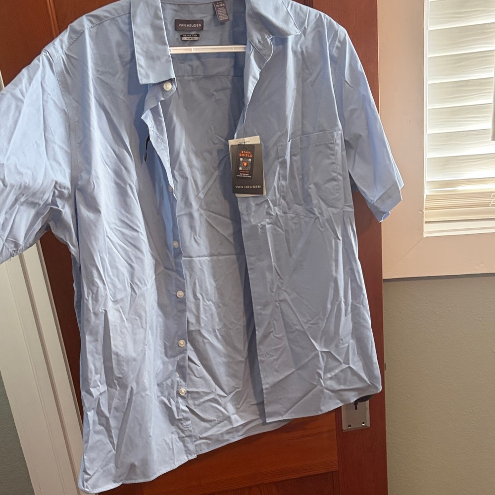Van Heusen Light Blue Casual Button Down Shirt